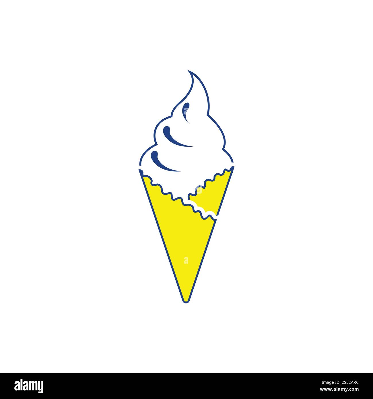 Ice cream icon. Thin line design. Vector illustration Stock Photo - Alamy