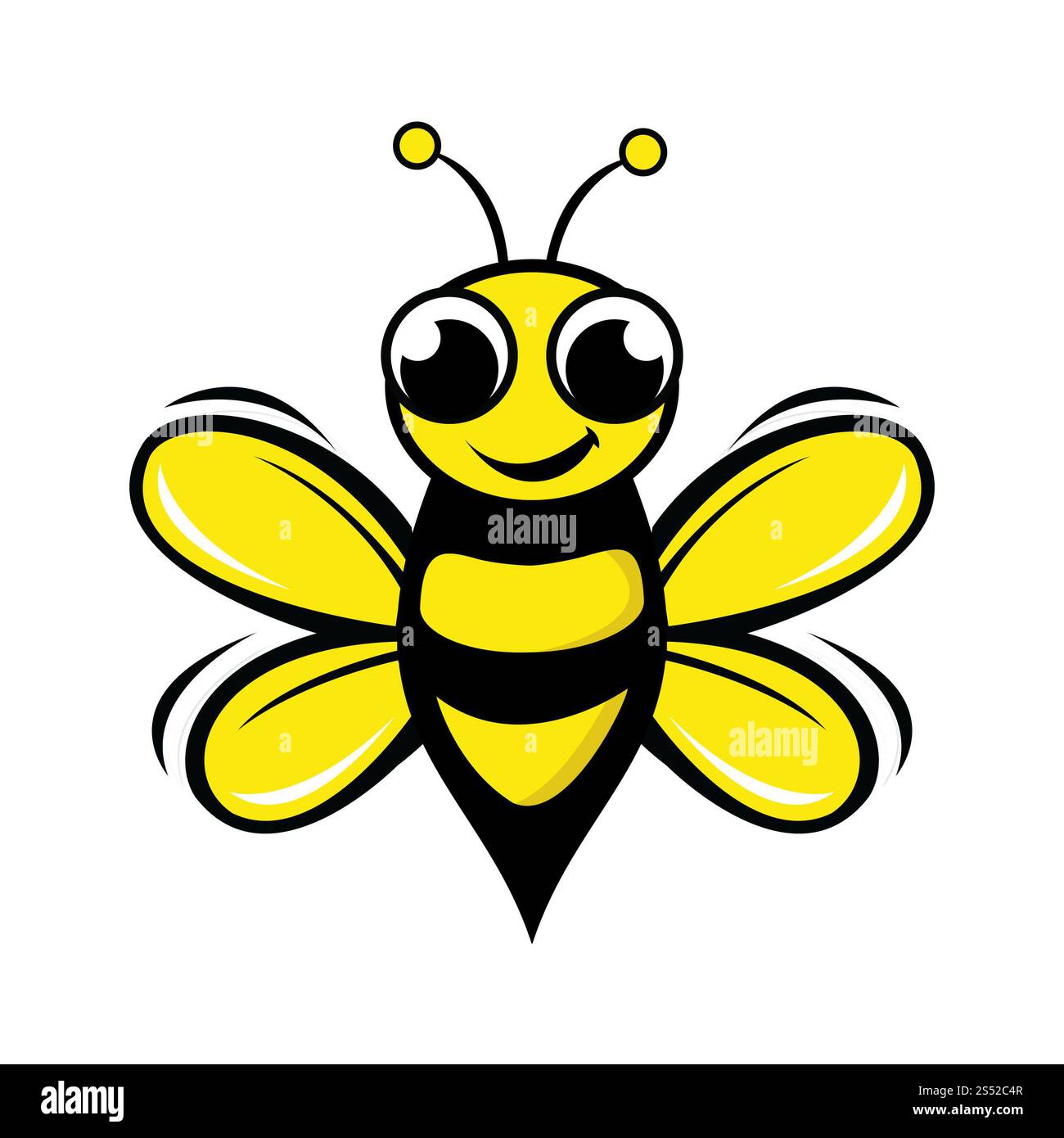 Bee Logo Design Concept. Abstract Creative Bee Icon. Stock Photo