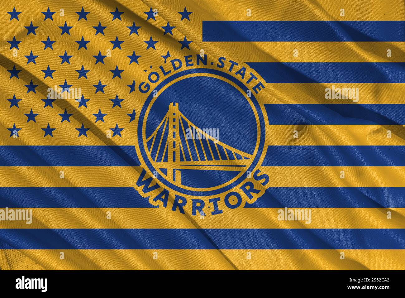 Golden state warriors flag hi-res stock photography and images - Alamy