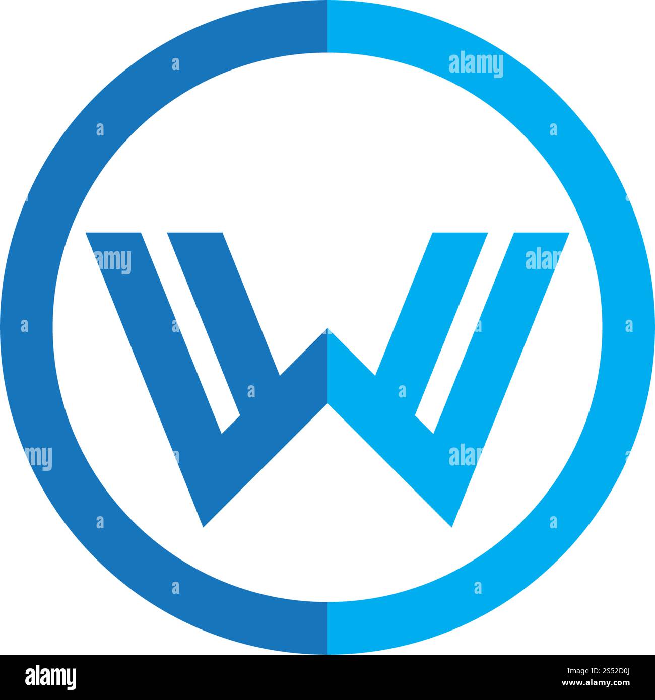 W letter logo hi-res stock photography and images - Alamy