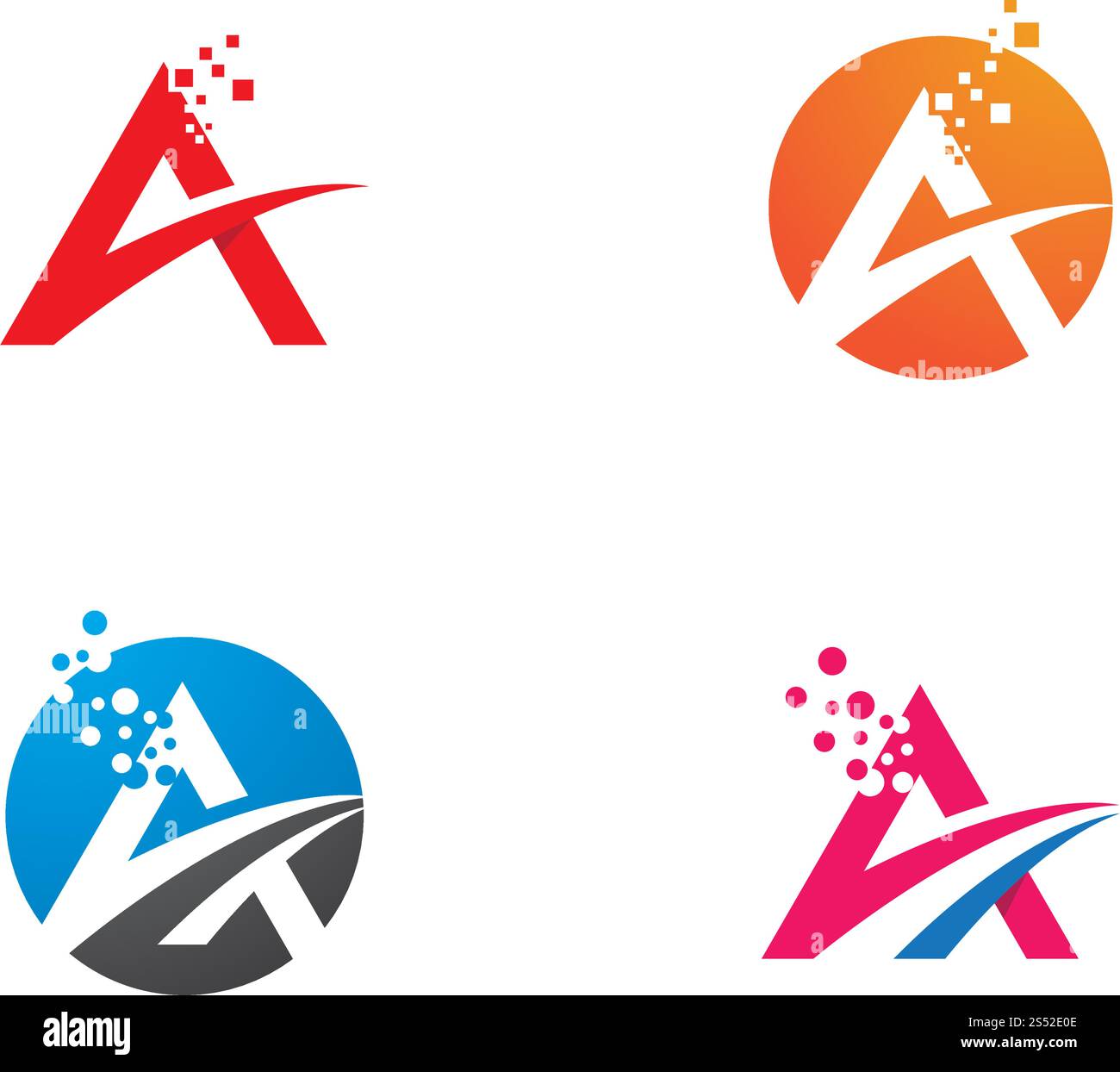 A Letter Pixel art design Logo Template Stock Vector Image & Art - Alamy