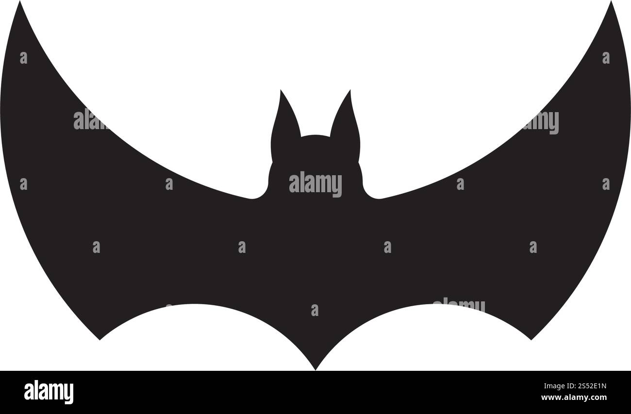 bat ilustration  logo vector Stock Vector
