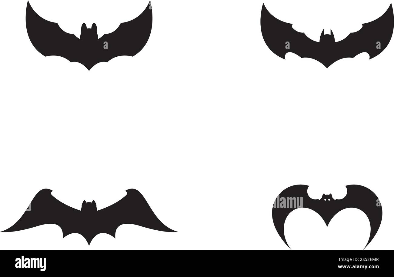 bat ilustration vector icon logo template Stock Vector