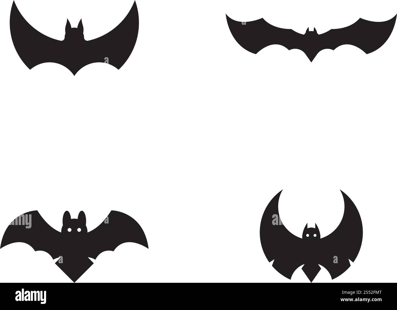 bat ilustration vector icon logo template Stock Vector