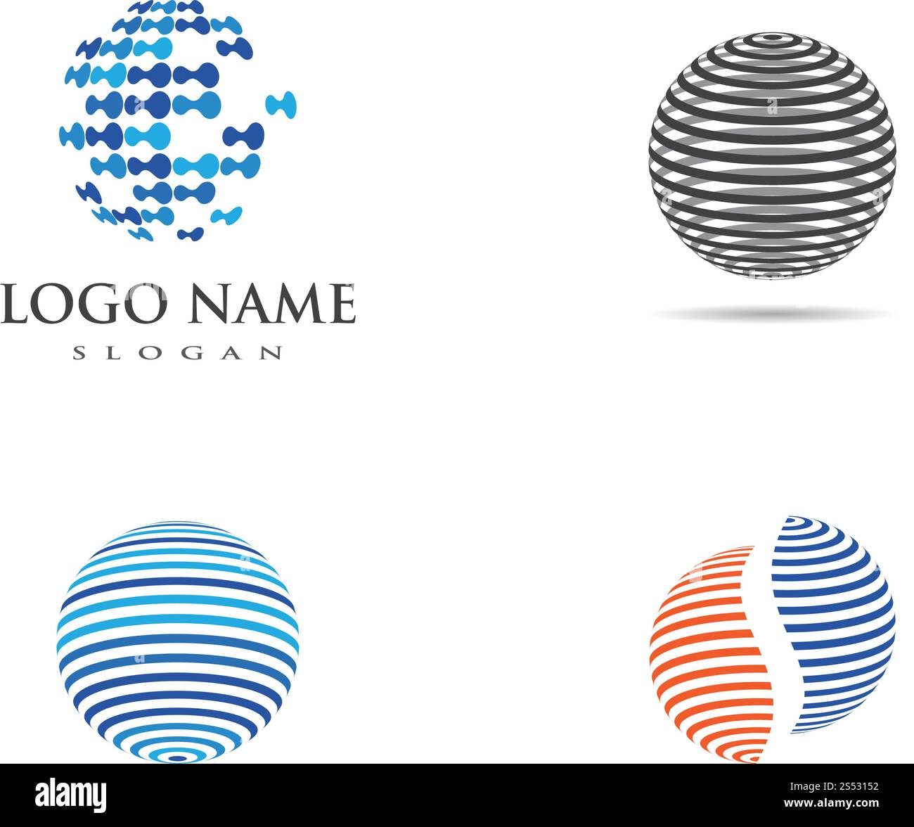 globe ilustration logo vector template Stock Vector