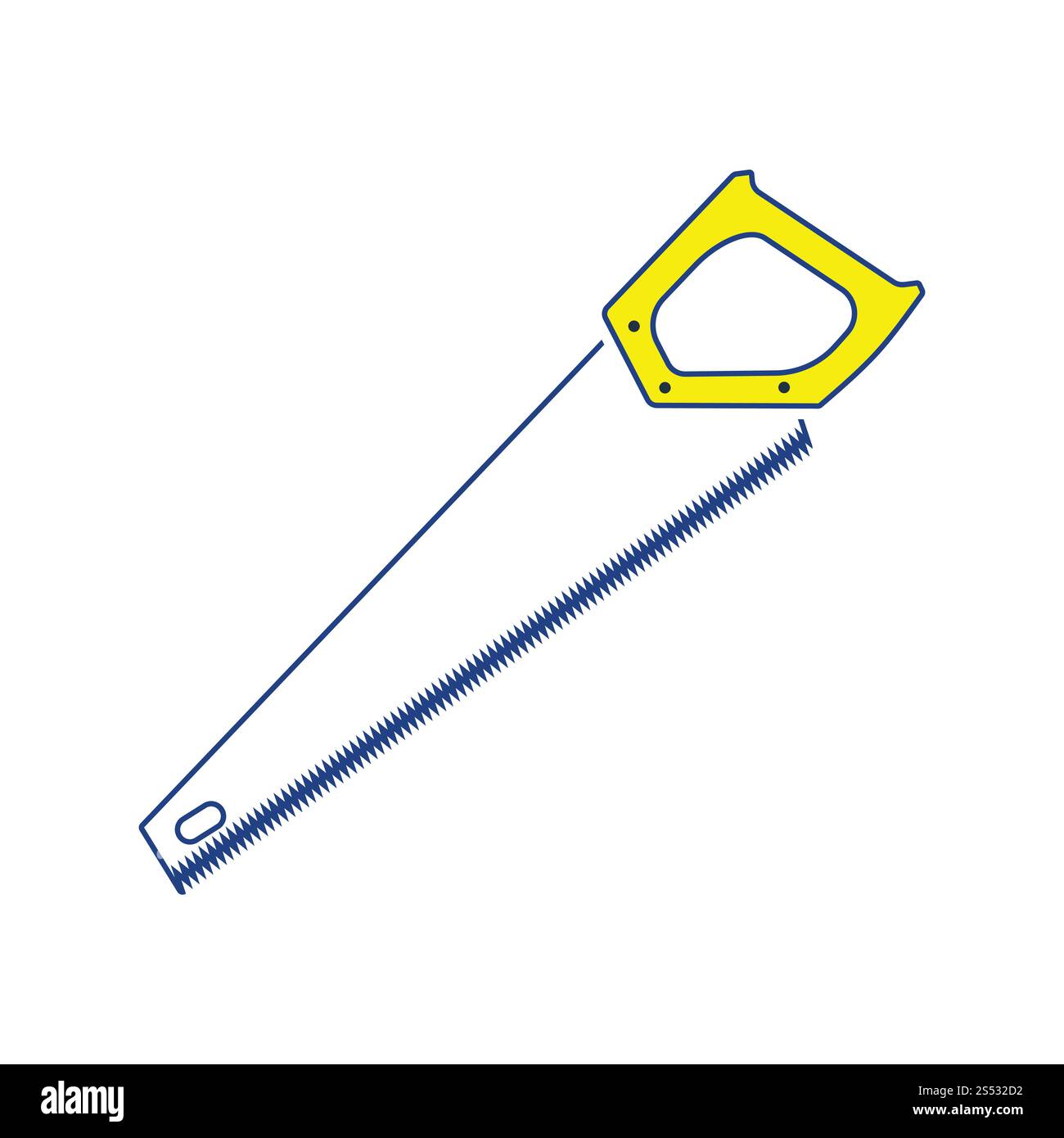 Icon of hand saw. Thin line design. Vector illustration Stock Photo - Alamy