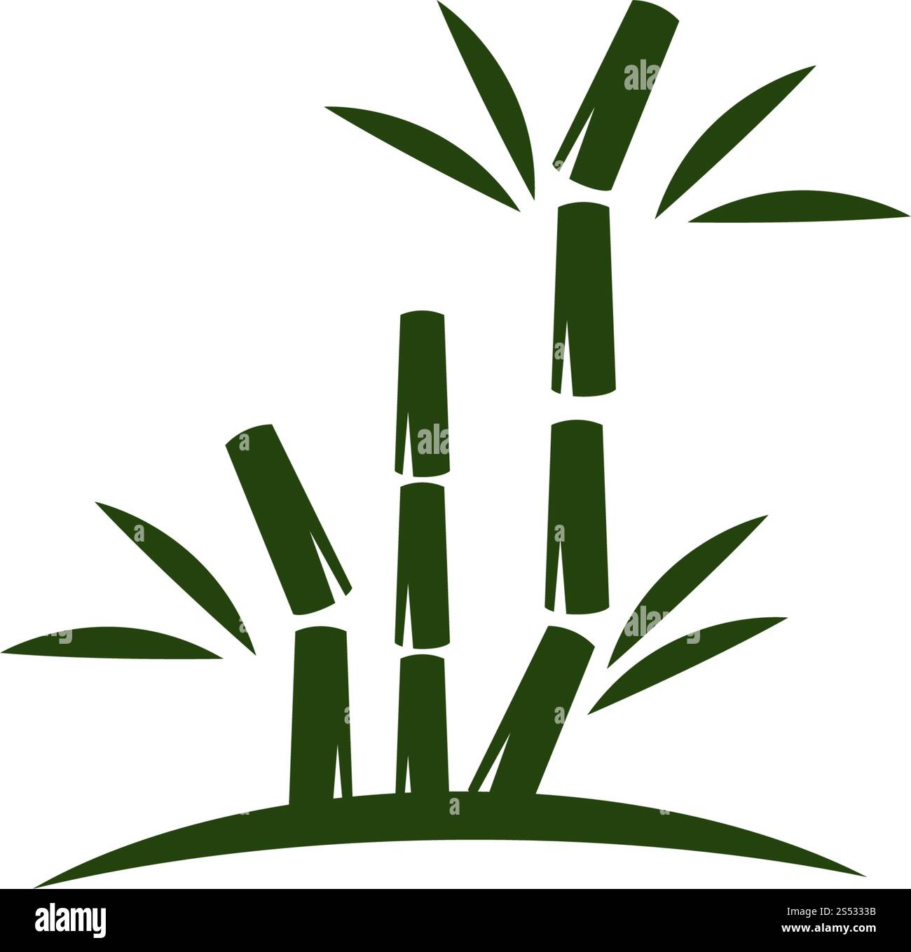 bamboo ilustration logo vector template Stock Vector