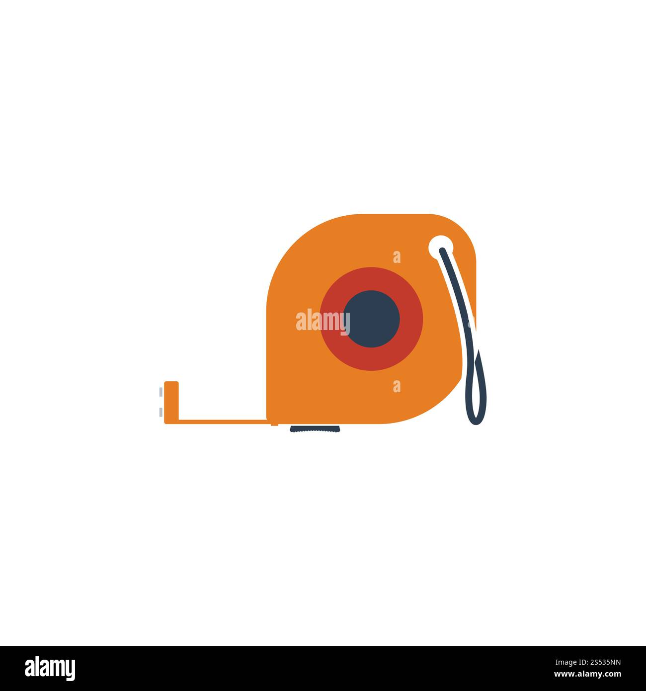 Icon of constriction tape measure. Flat design. Vector illustration ...