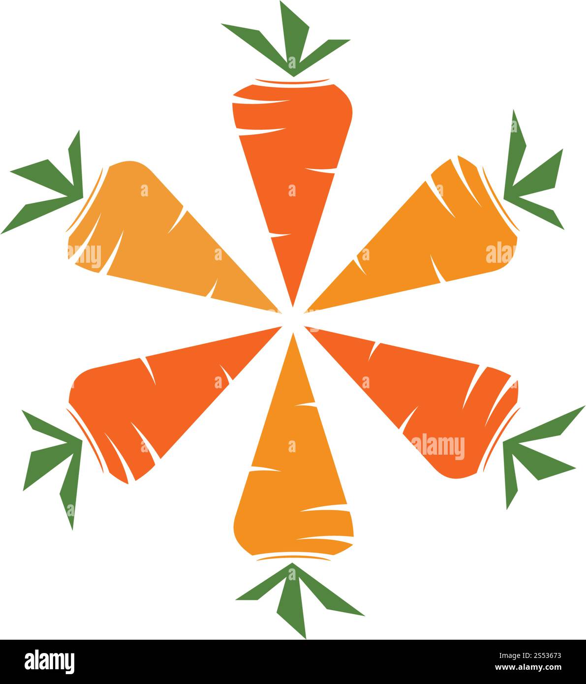 carrot ilustration logo vector template Stock Vector