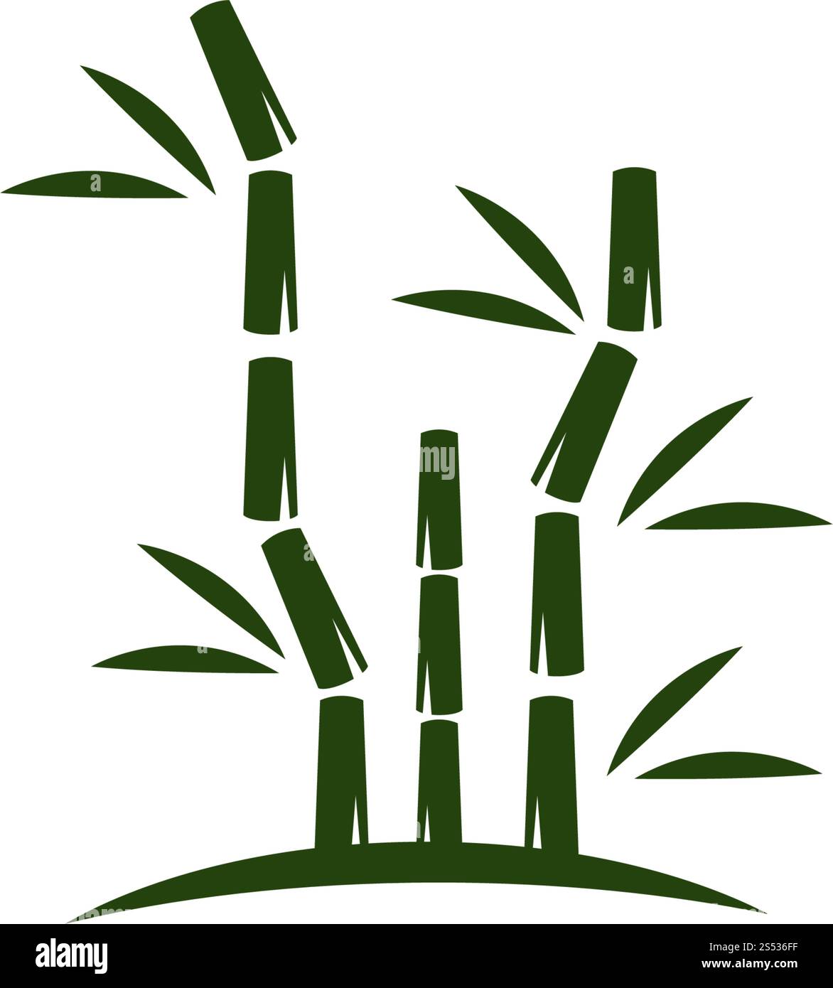 bamboo ilustration logo vector template Stock Vector