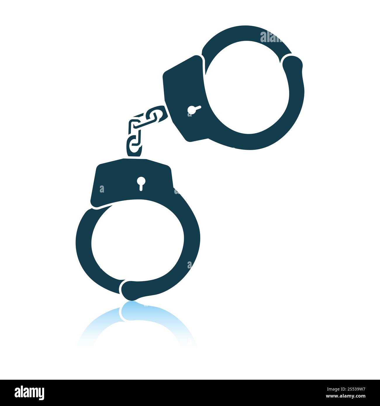 Handcuff icon. Shadow reflection design. Vector illustration Stock ...