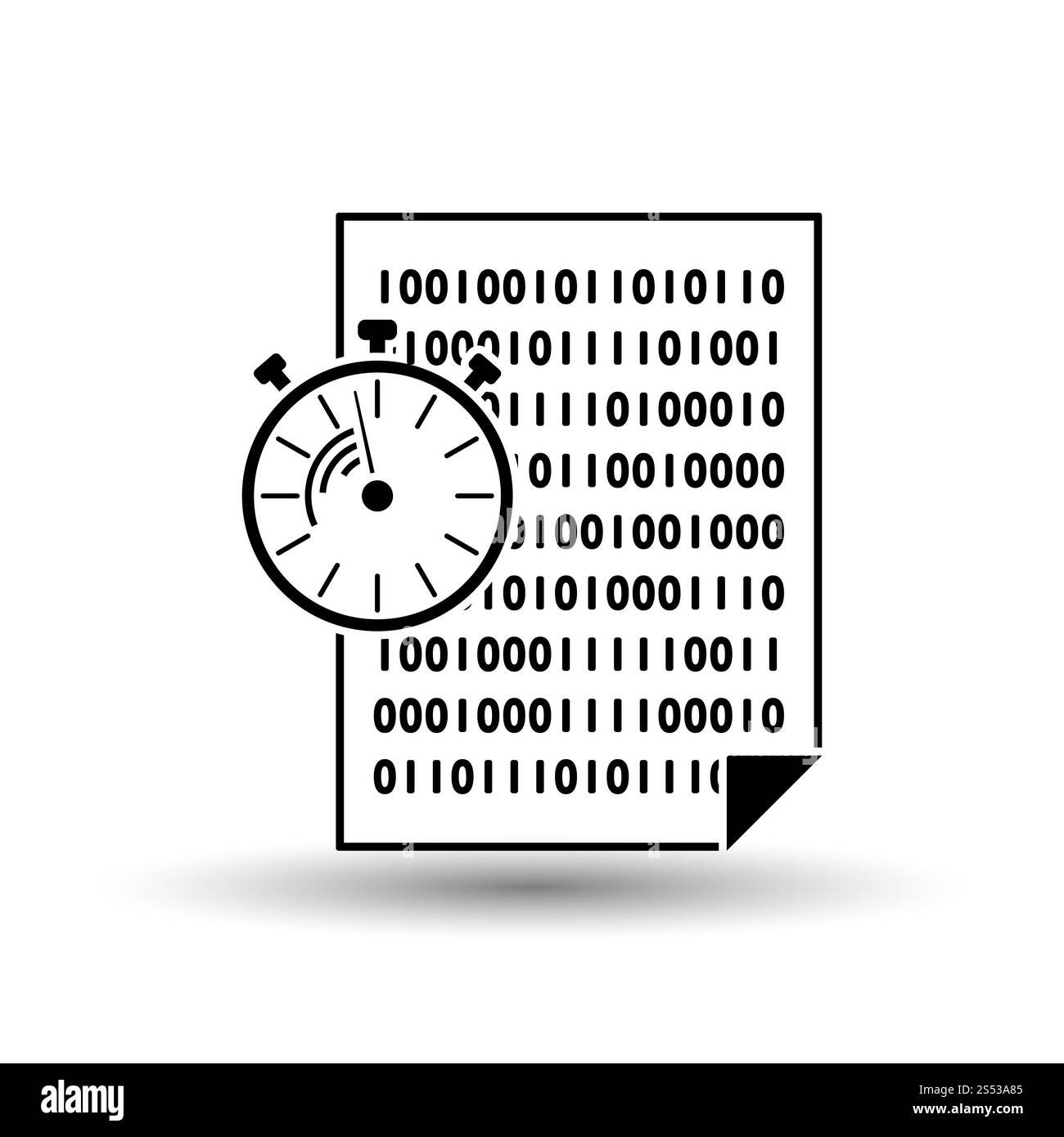 Fast Development Icon. Black on White Background With Shadow. Vector Illustration. Stock Photo