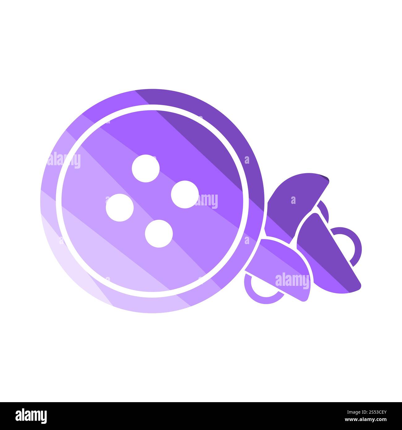 Sewing Buttons Icon. Flat Color Ladder Design. Vector Illustration ...
