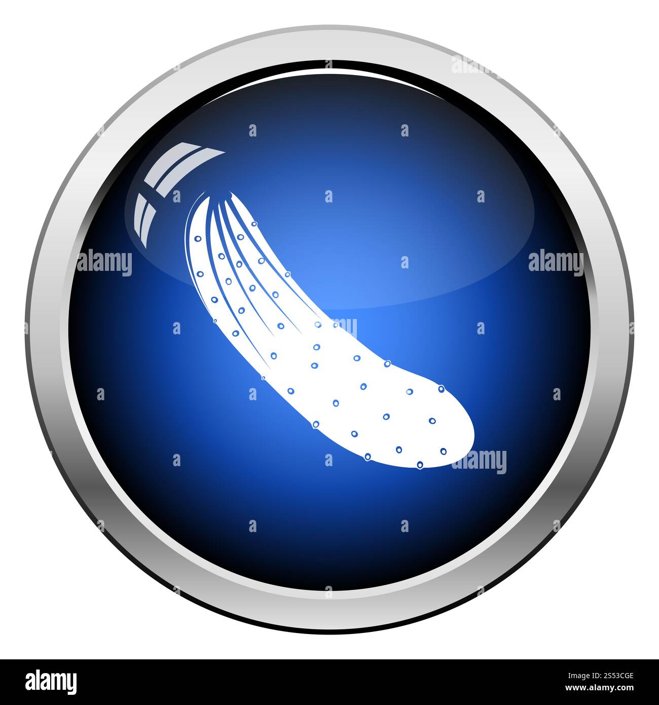 Cucumber Icon. Glossy Button Design. Vector Illustration Stock Photo ...