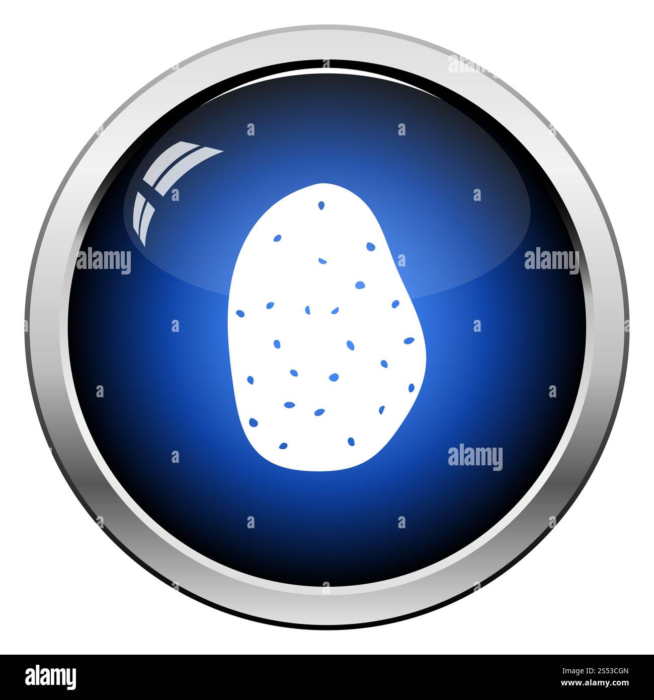 Potato Icon. Glossy Button Design. Vector Illustration Stock Photo - Alamy