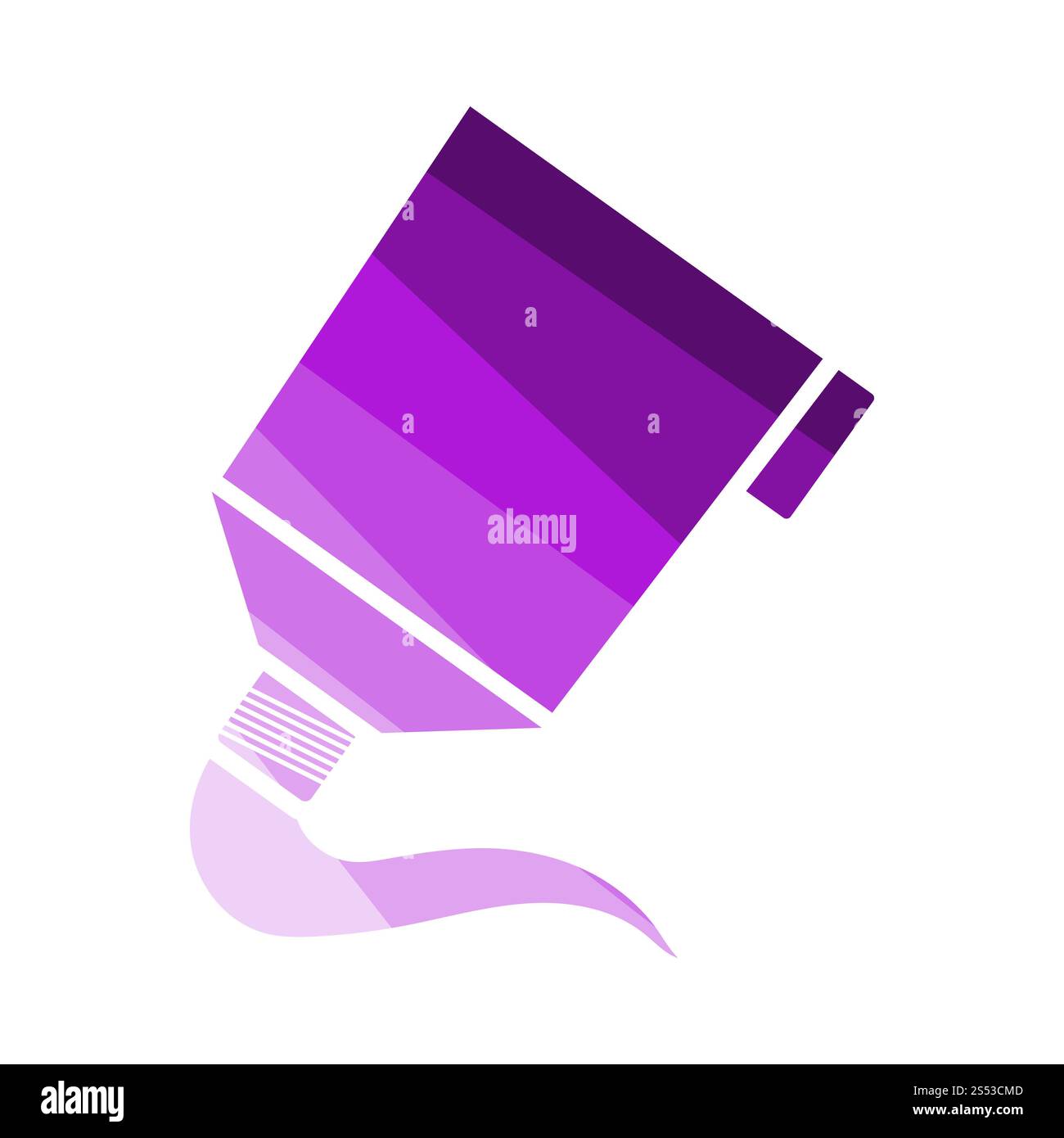 Paint Tube Icon. Flat Color Ladder Design. Vector Illustration Stock ...