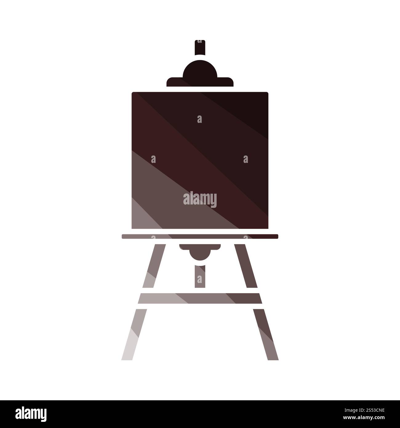 Easel Icon. Flat Color Ladder Design. Vector Illustration. Stock Photo