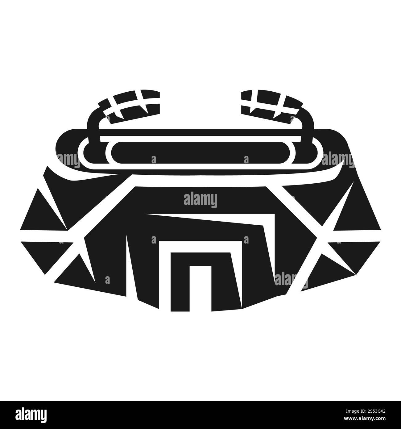 Modern stadium icon. Simple illustration of modern stadium vector icon ...