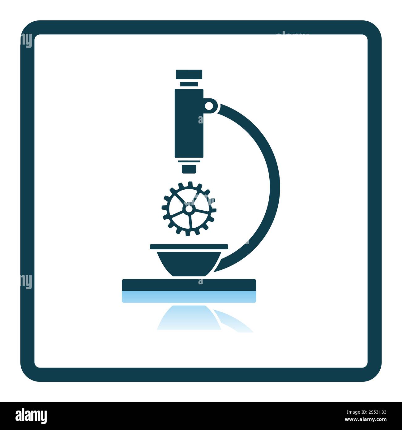 Research Icon. Square Shadow Reflection Design. Vector Illustration ...