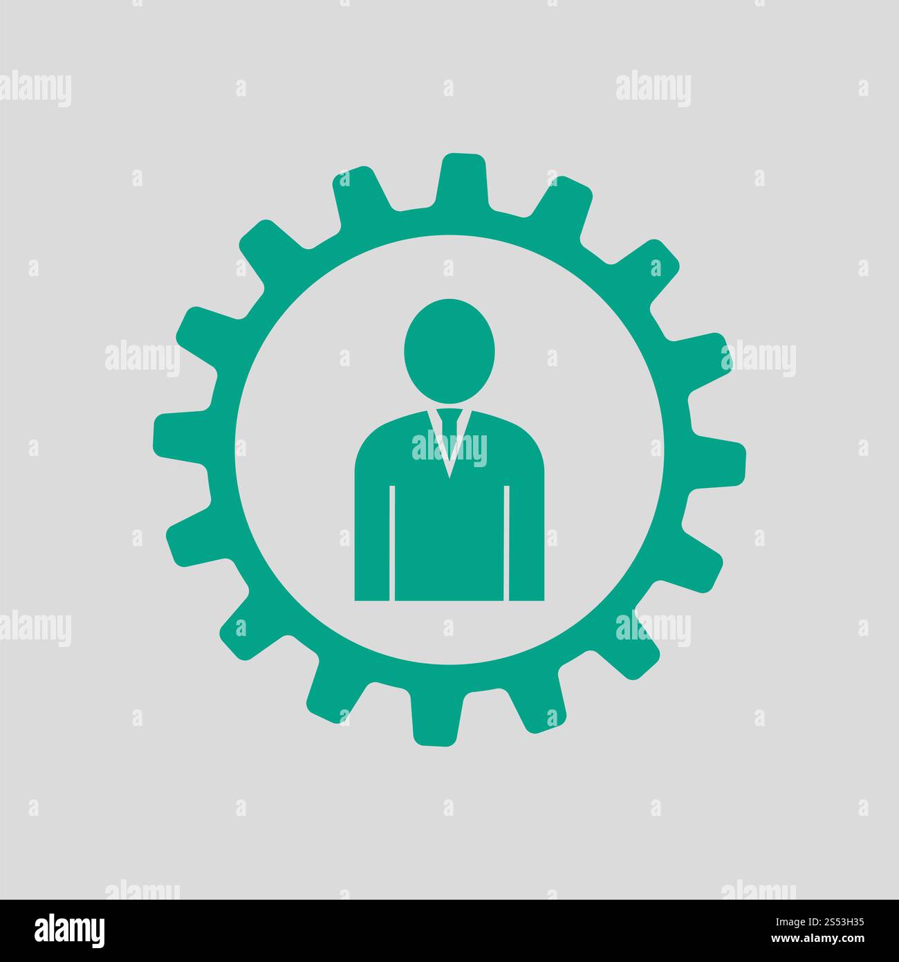 Teamwork Icon. Green on Gray Background. Vector Illustration Stock ...