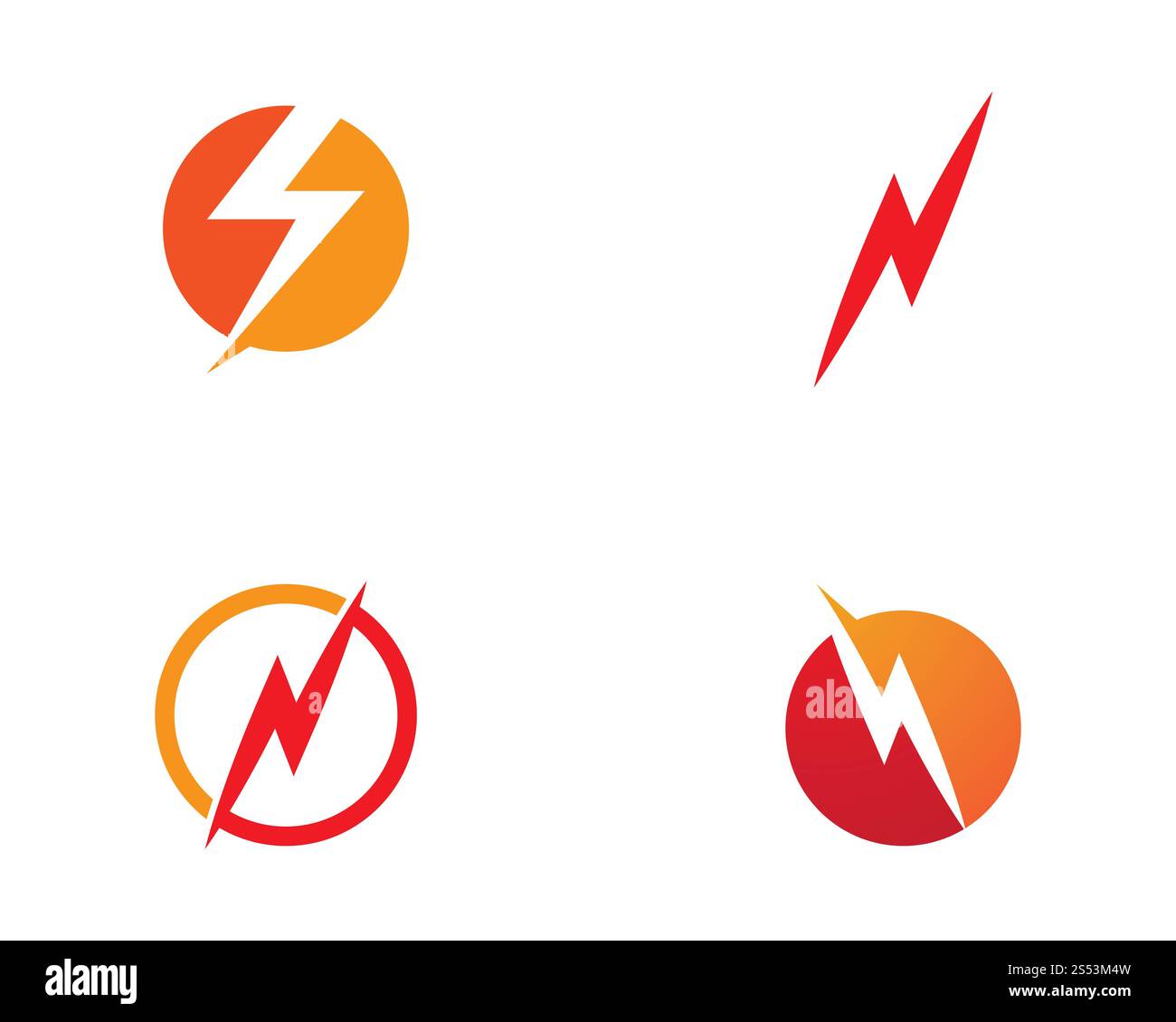 Vector lightning bolt logo hi-res stock photography and images - Alamy