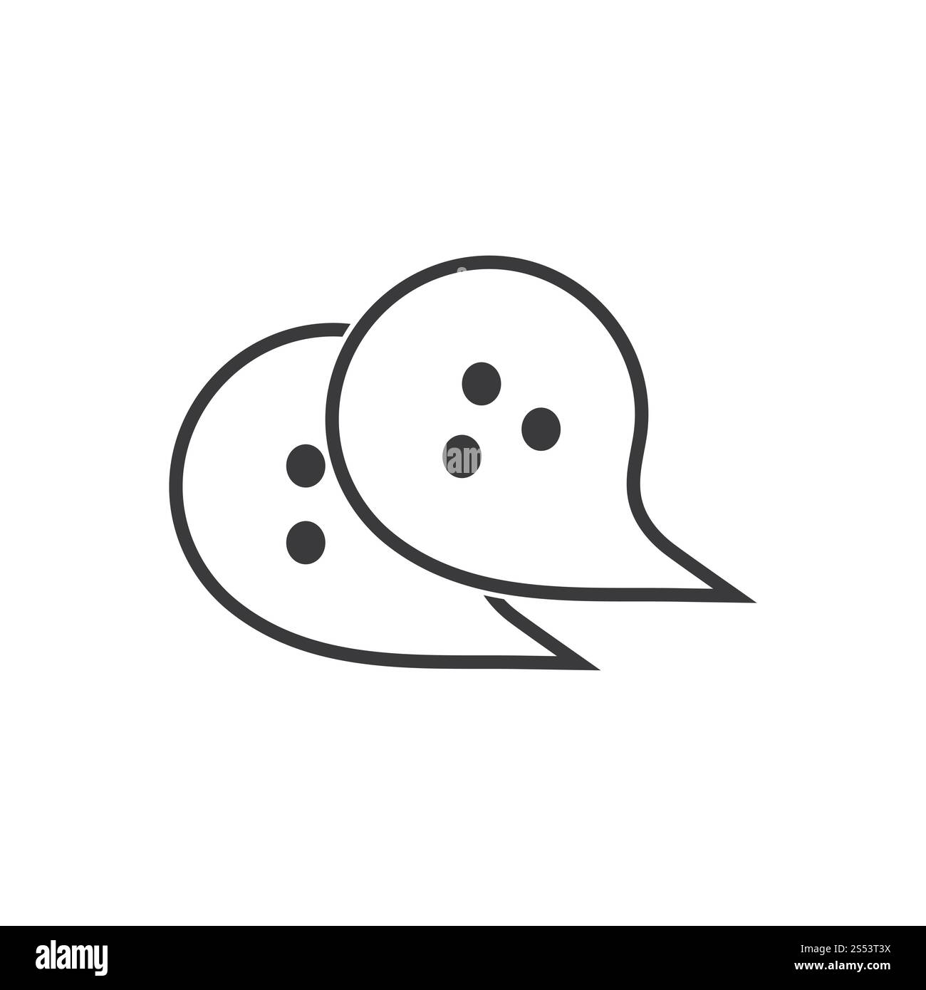 Speech bubble icon Logo template vector illustration Stock Photo - Alamy