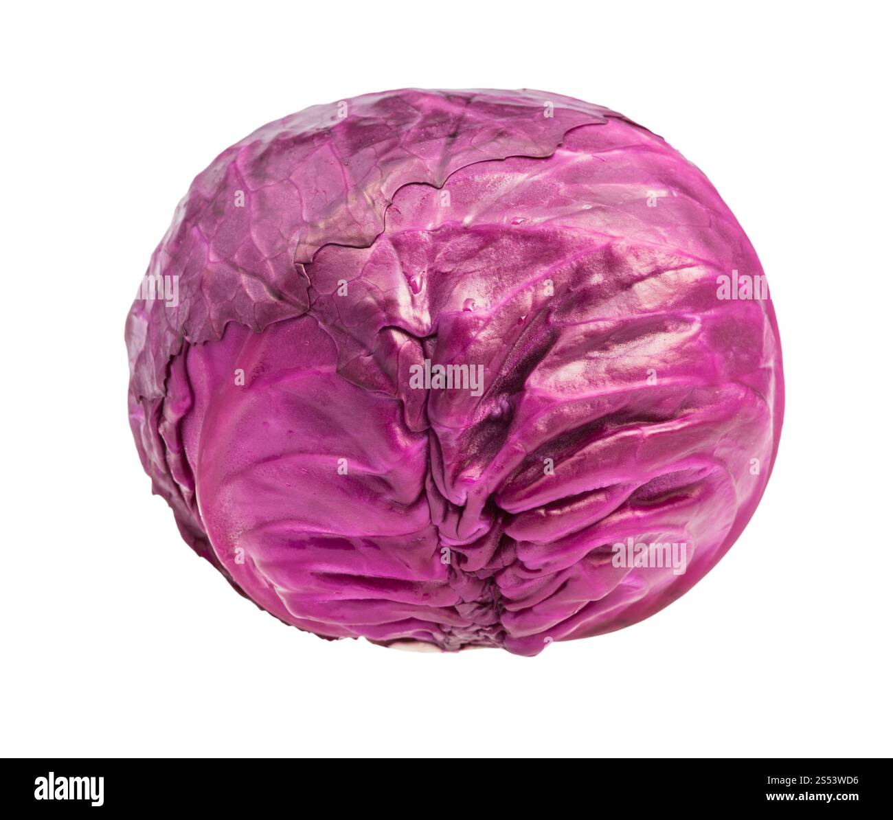head of ripe red cabbage isolated on white background Stock Photo