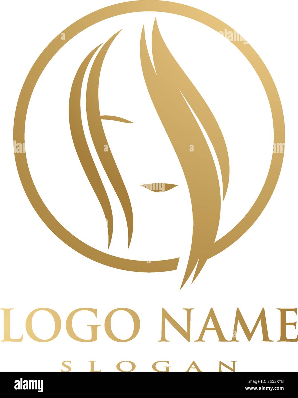 Beauty Women face silhouette character Logo Template Stock Vector Image ...