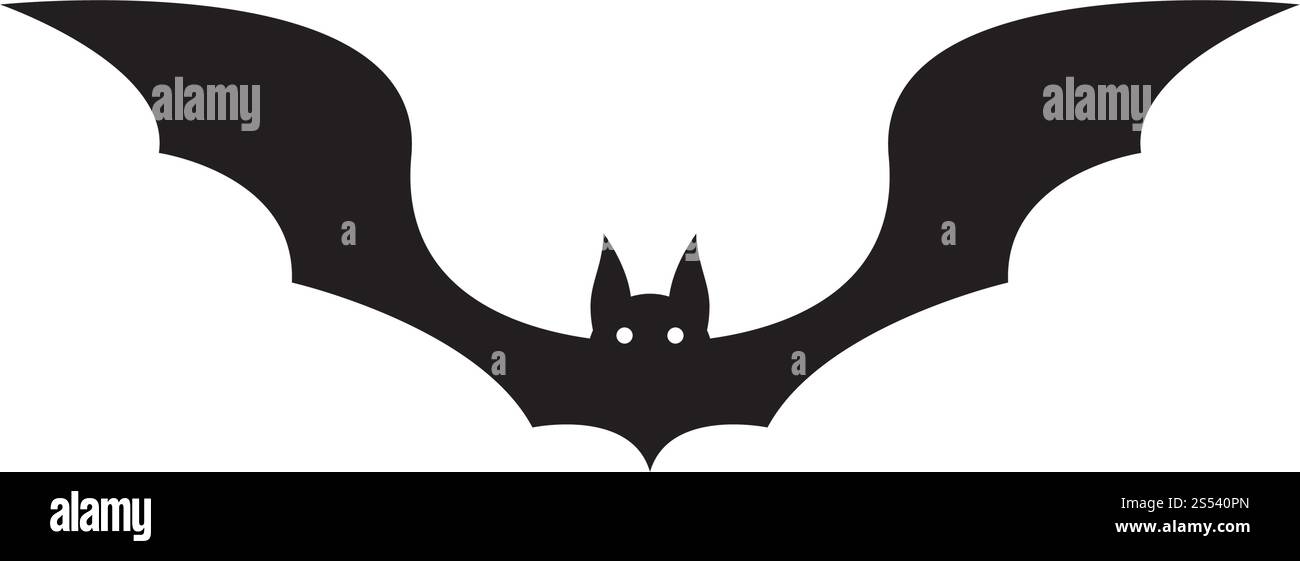 bat ilustration  logo vector Stock Vector