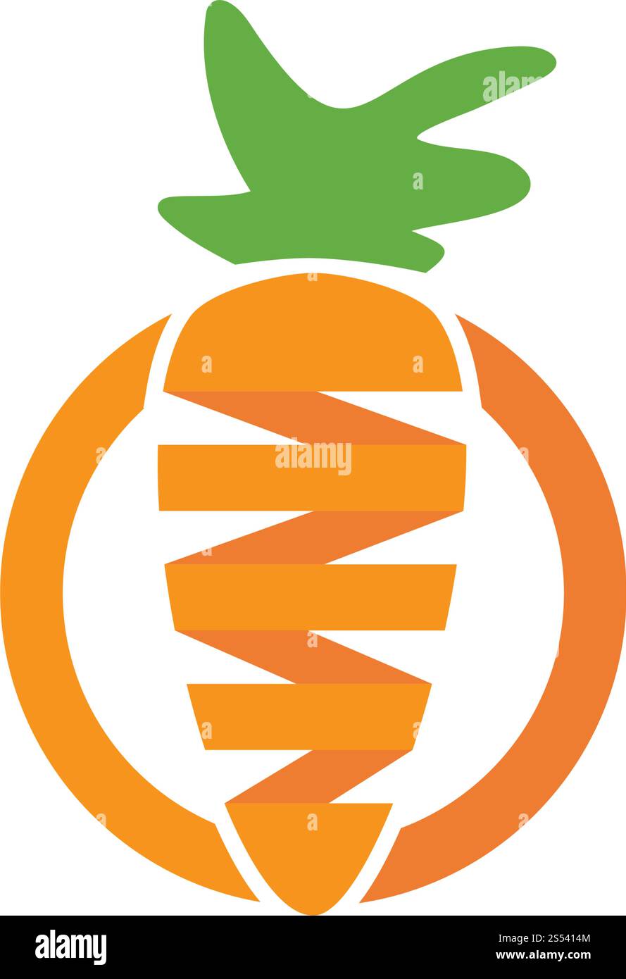 carrot ilustration logo vector template Stock Vector