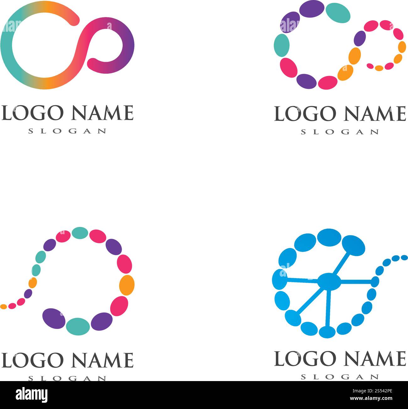 molecule infinity ilustration vector Stock Vector