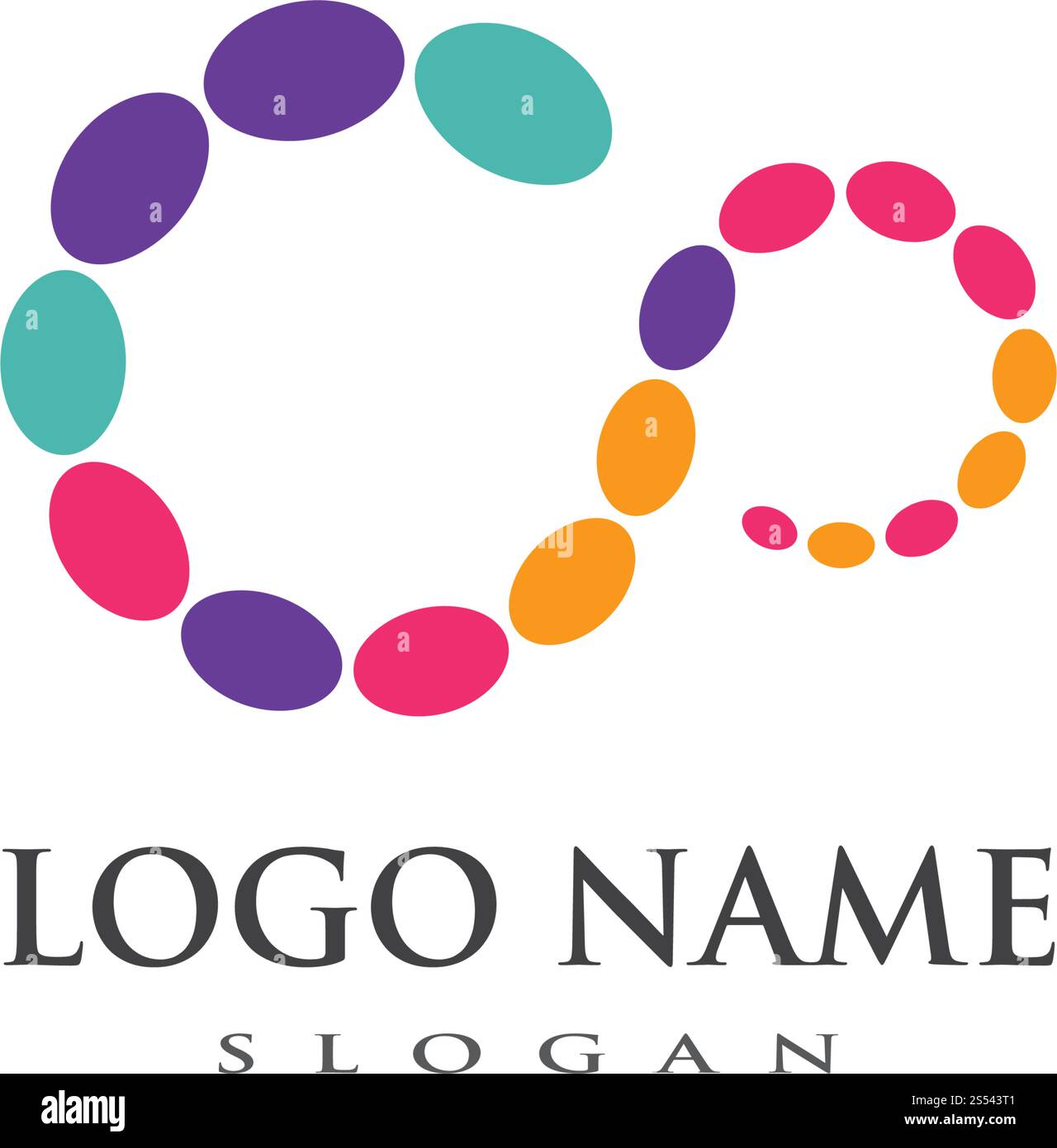 molecule infinity ilustration vector Stock Vector