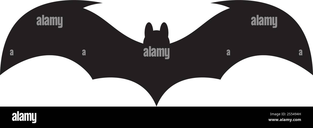 bat ilustration  logo vector Stock Vector