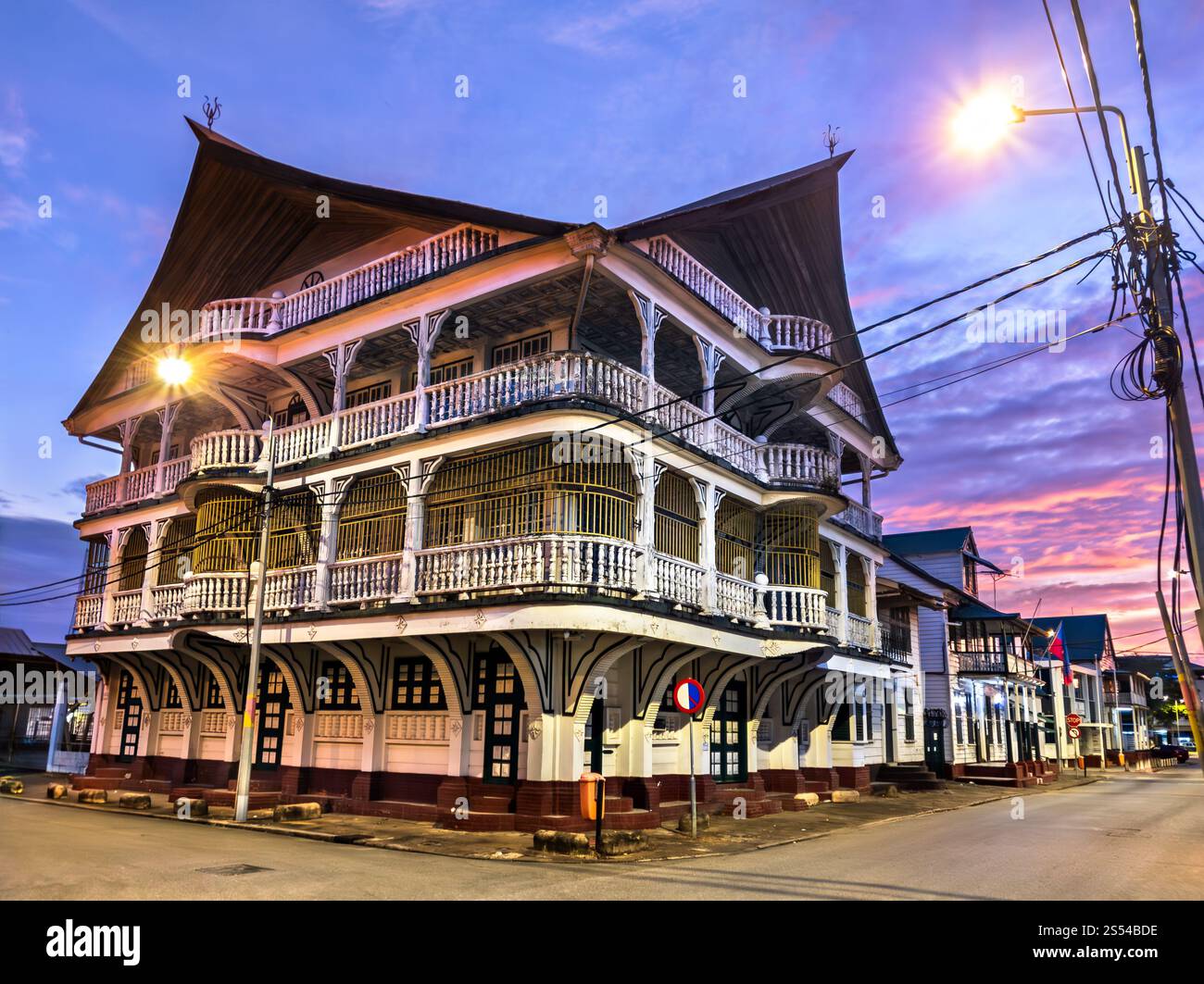 Architecture Of Historic Inner City Of Paramaribo At Sunset UNESCO Architecture Of Historic Inner City Of Paramaribo At Sunset UNESCO