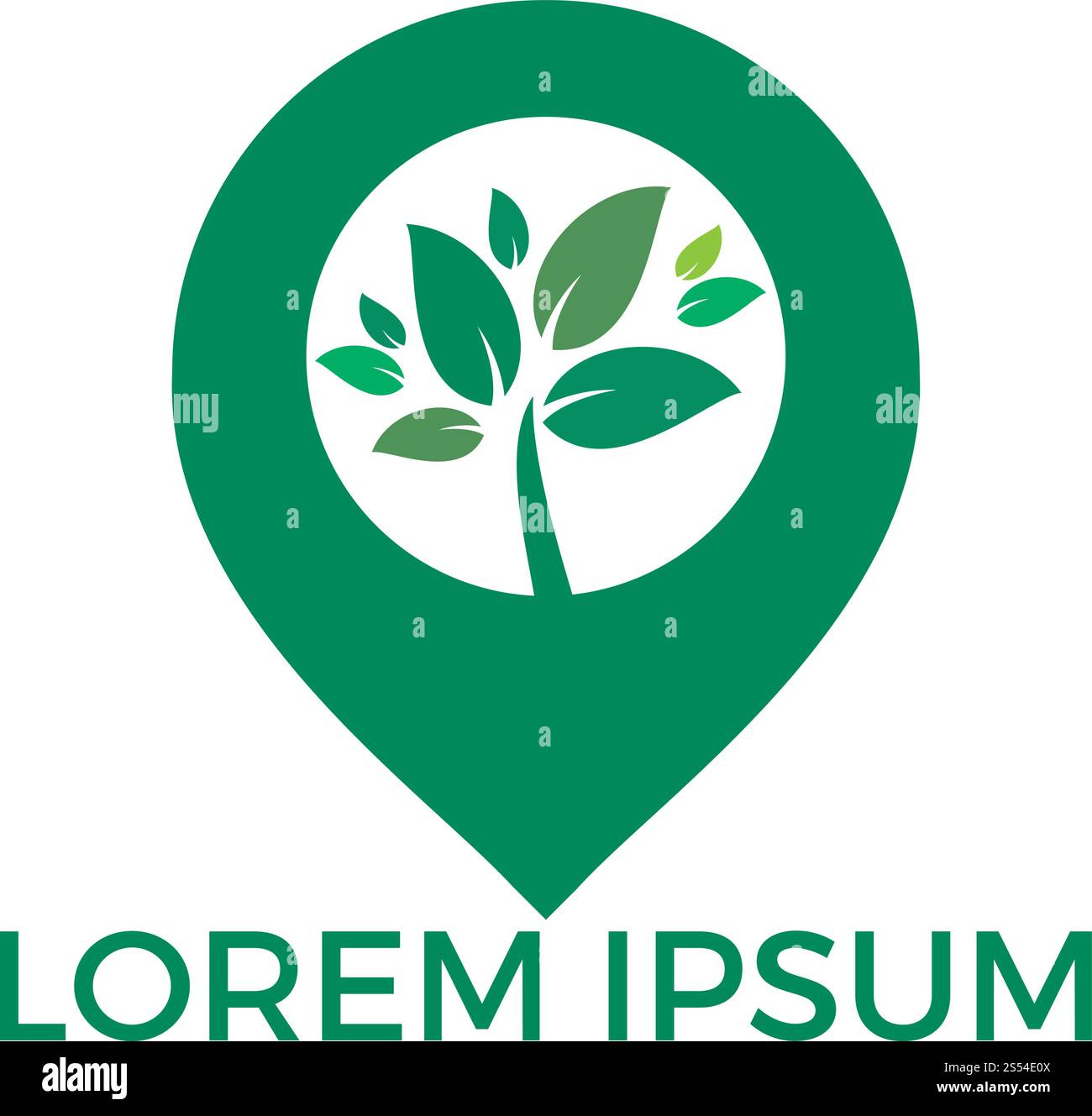 GPS garden vector logo design. GPS icon. Navigation vector logo. Navigation vector icon. Stock Vector