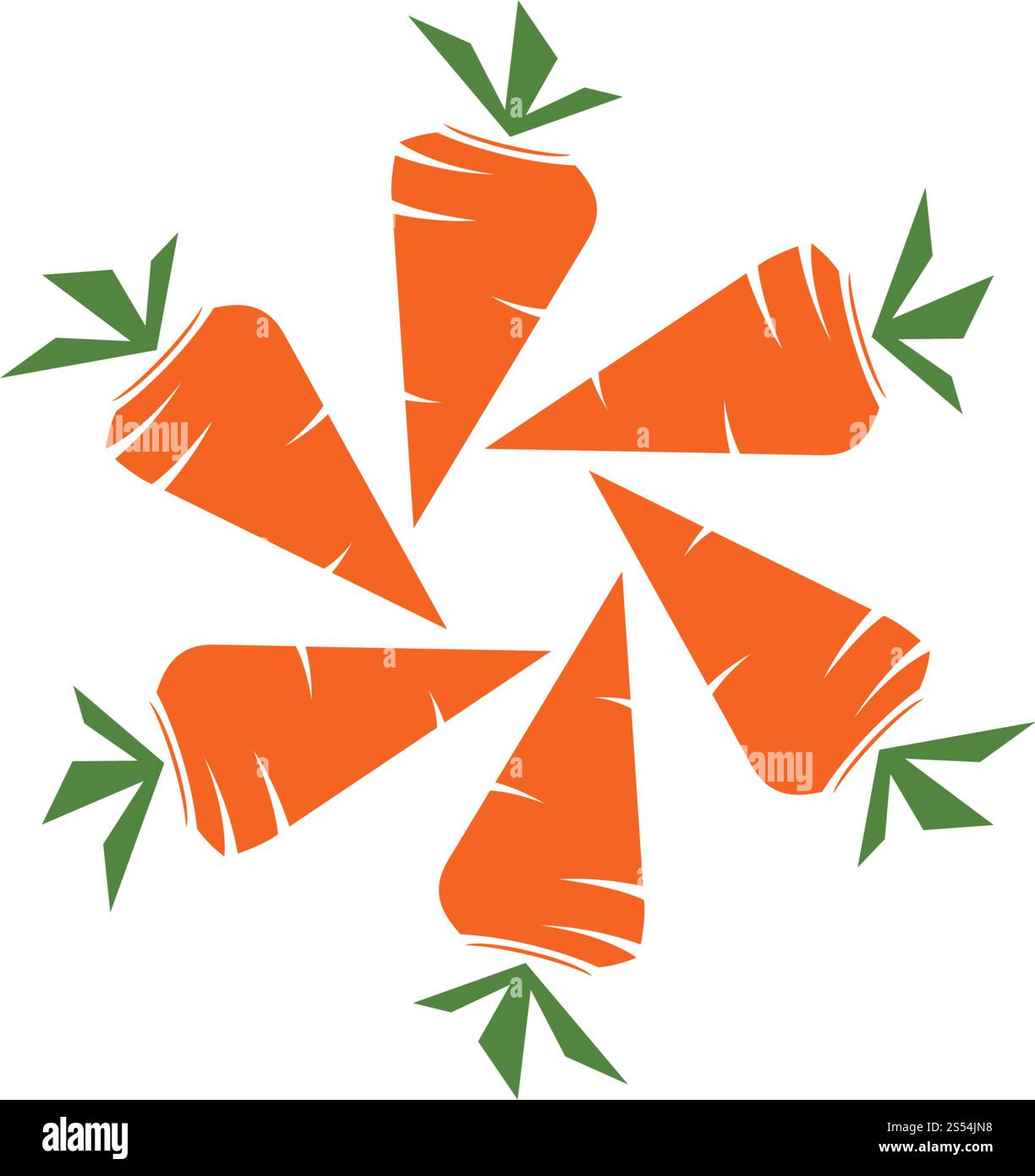 carrot ilustration logo vector template Stock Vector