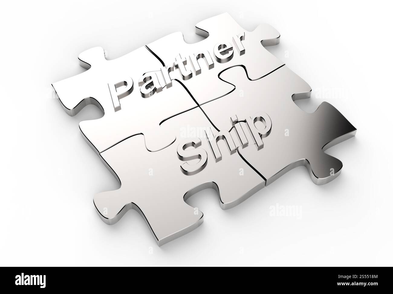 matching puzzle pieces - 3d render illustration Stock Photo