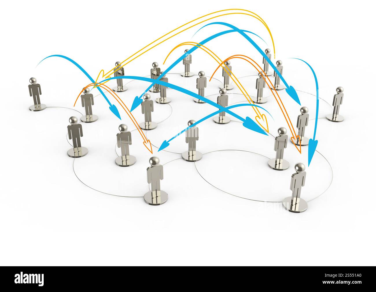 social network human 3d on world map as concept Stock Photo - Alamy