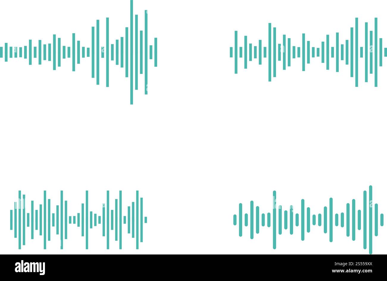 sound wave ilustration logo vector icon template Stock Vector
