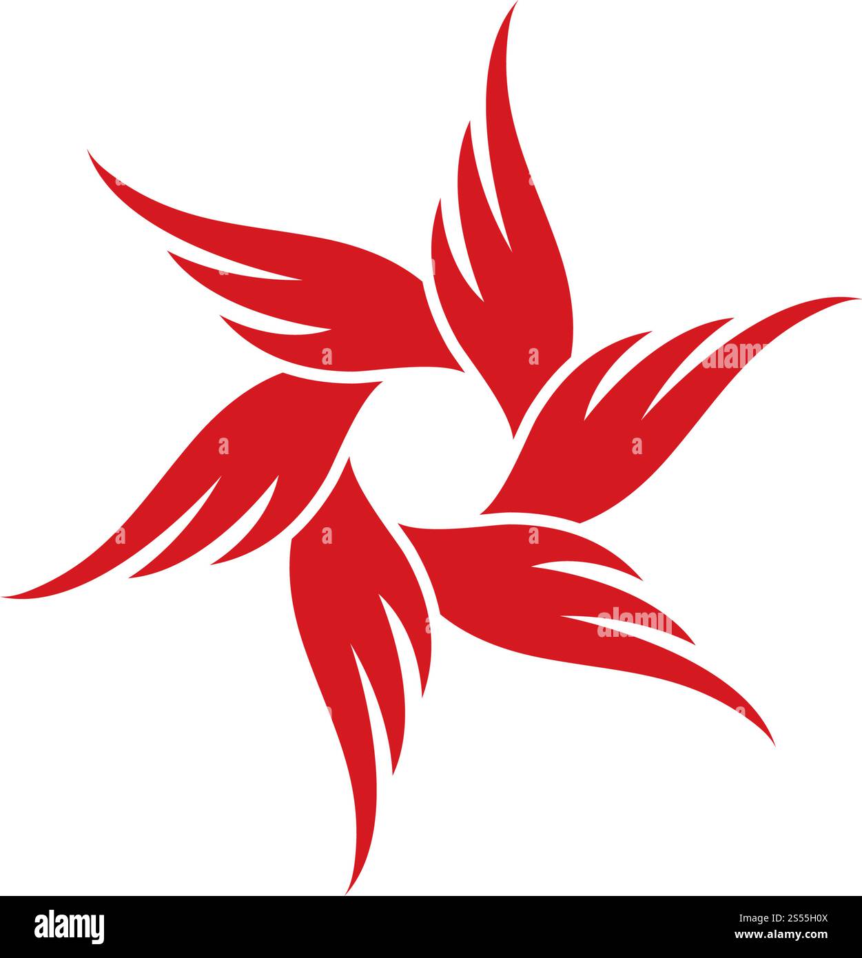 Wing fortex  Logo Template vector icon design Stock Vector