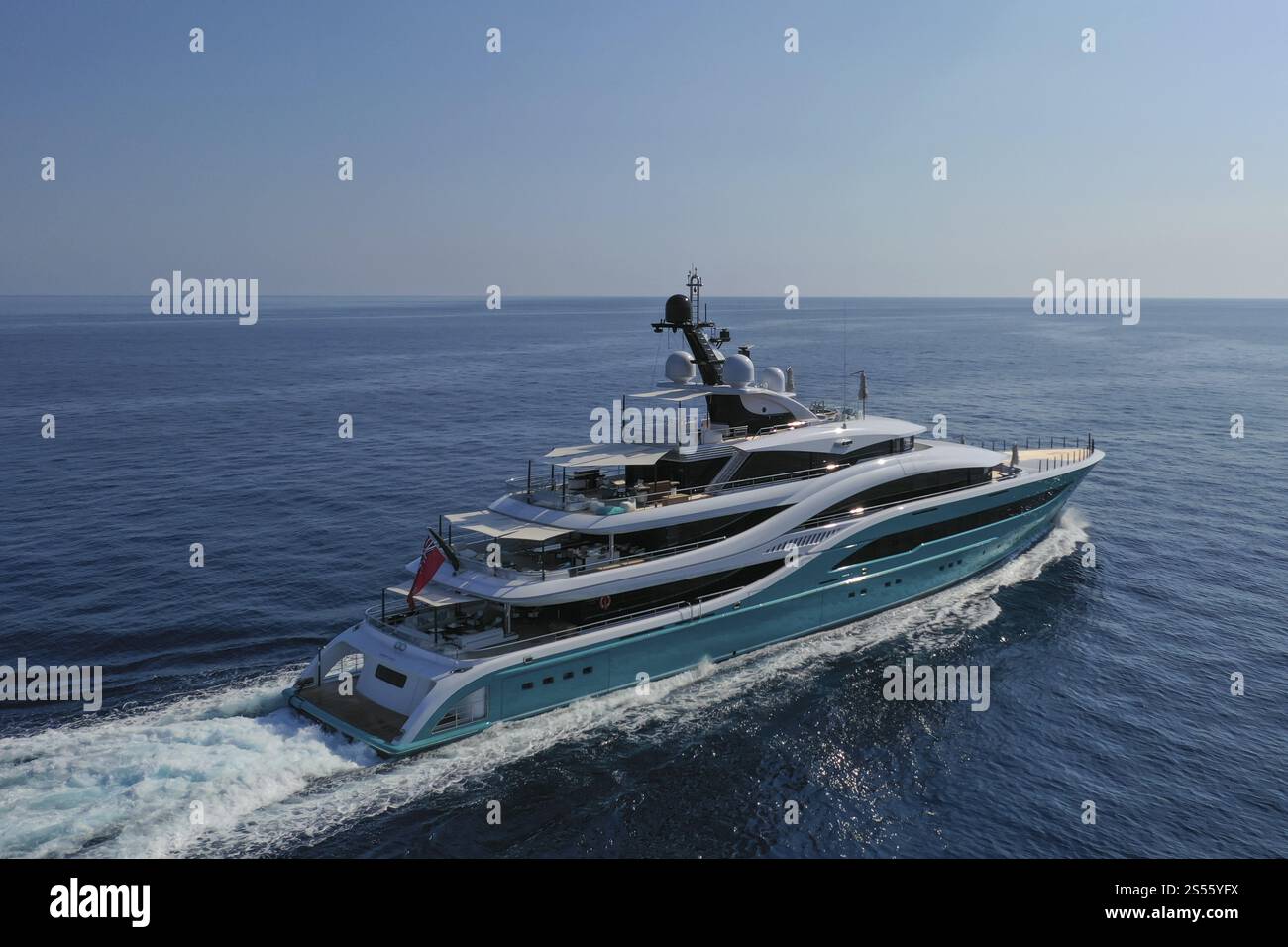 Aerial View Of The 77 metre Motor Yacht GO Delivered In 2018 By The Aerial View Of The 77 metre Motor Yacht GO Delivered In 2018 By The