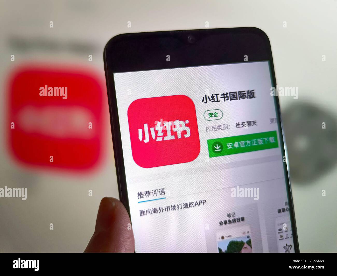 SUQIAN, CHINA JANUARY 14, 2025 A Little Red Book download page is