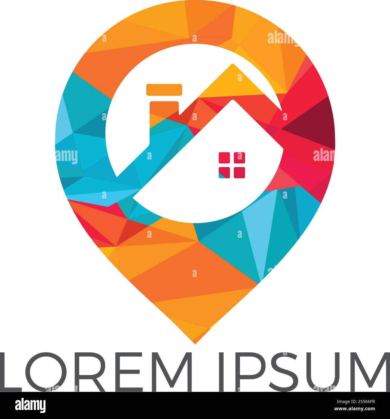 House locator vector logo design. House Pin map symbol vector design ...