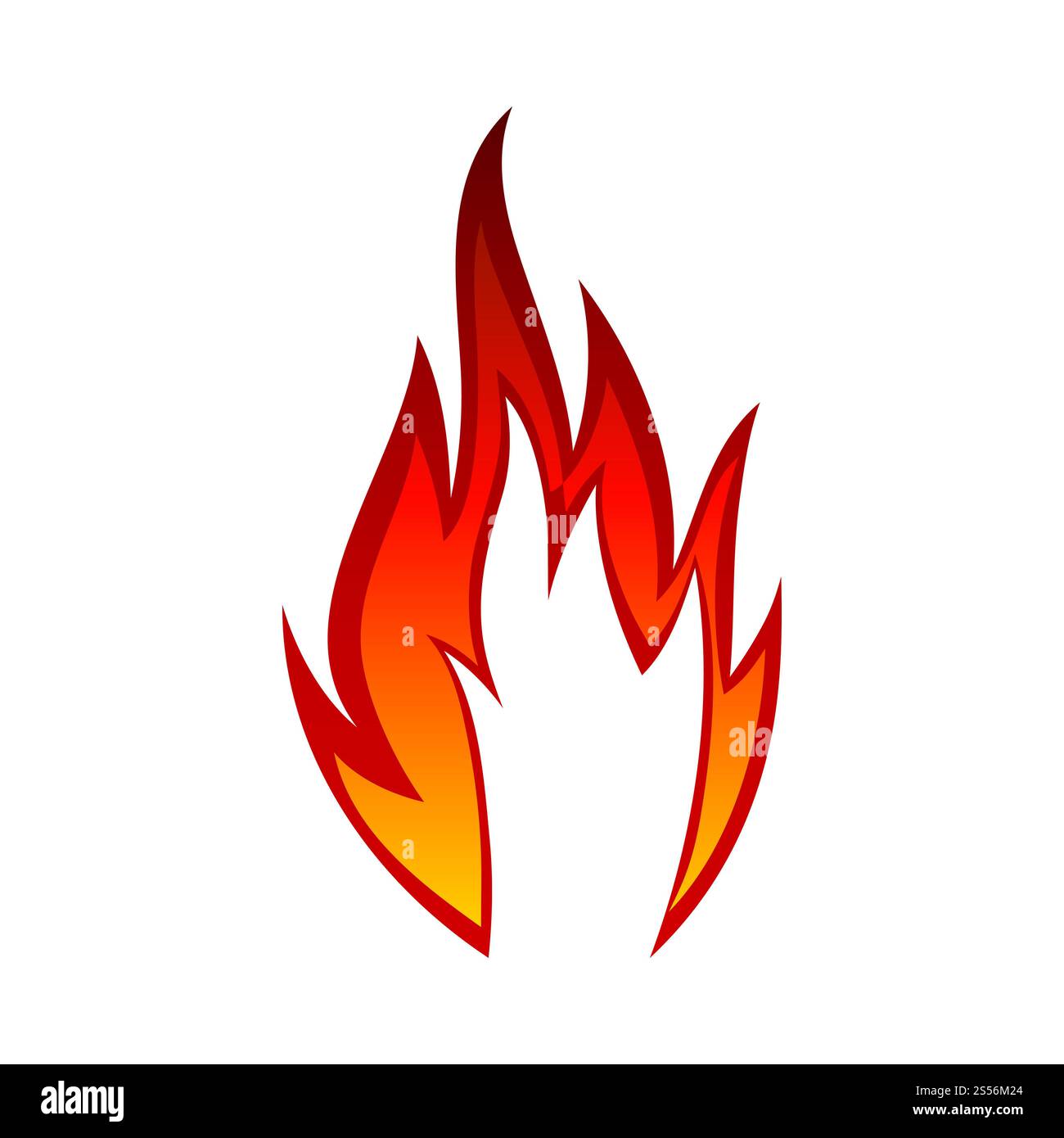 Fire Flame Element. Red And Yellow Colors Design. Vector Illustration ...
