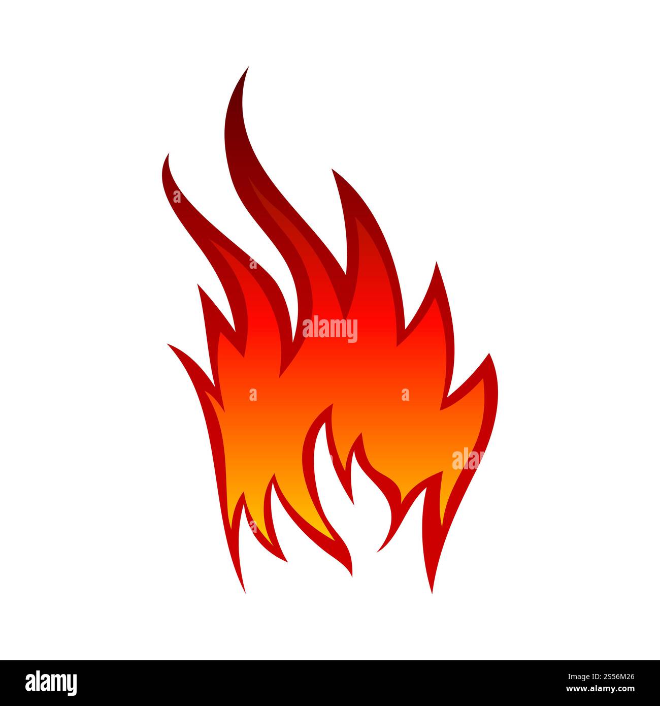 Fire Flame Element. Red And Yellow Colors Design. Vector Illustration ...