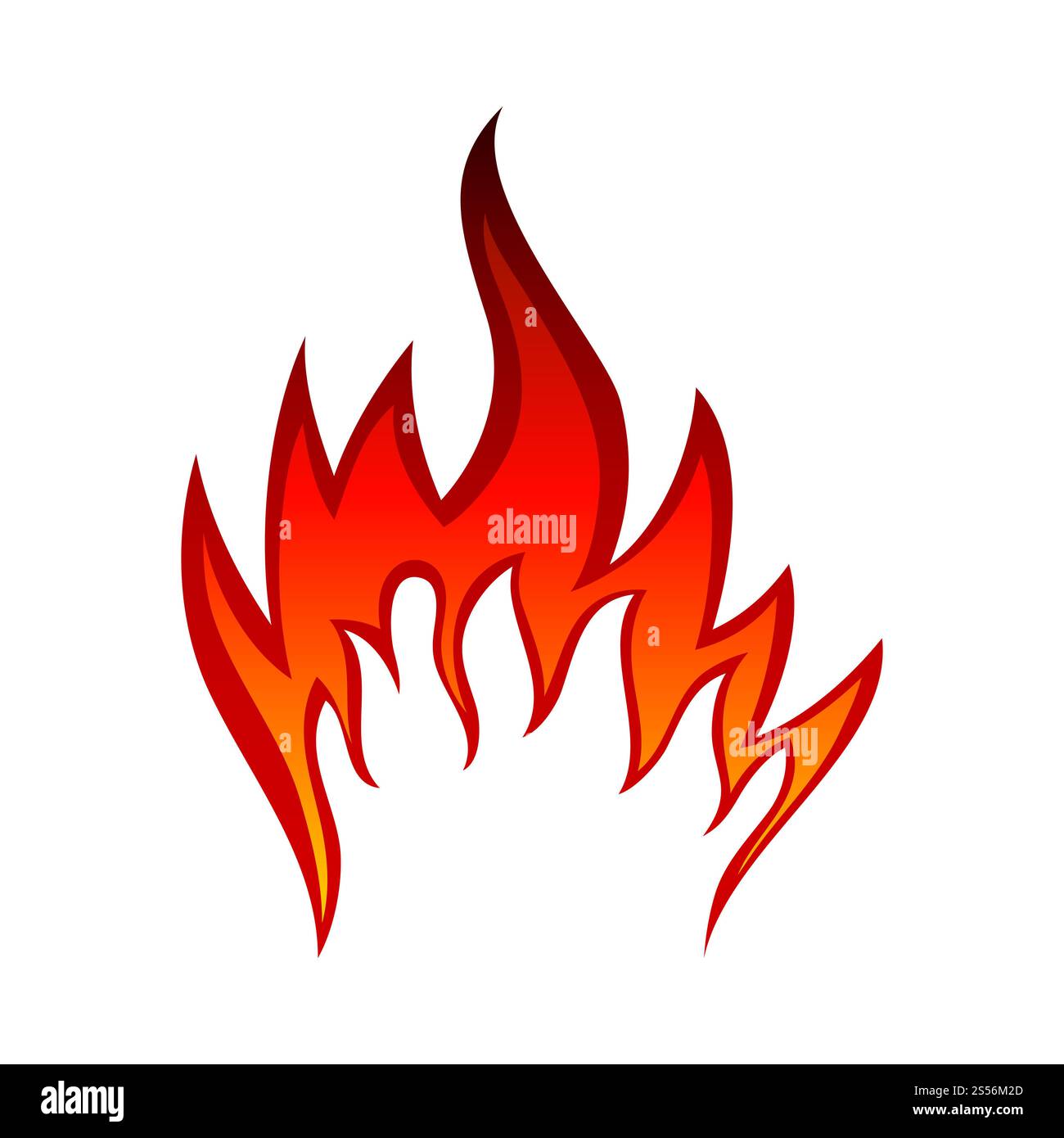 Fire Flame Element. Red And Yellow Colors Design. Vector Illustration ...