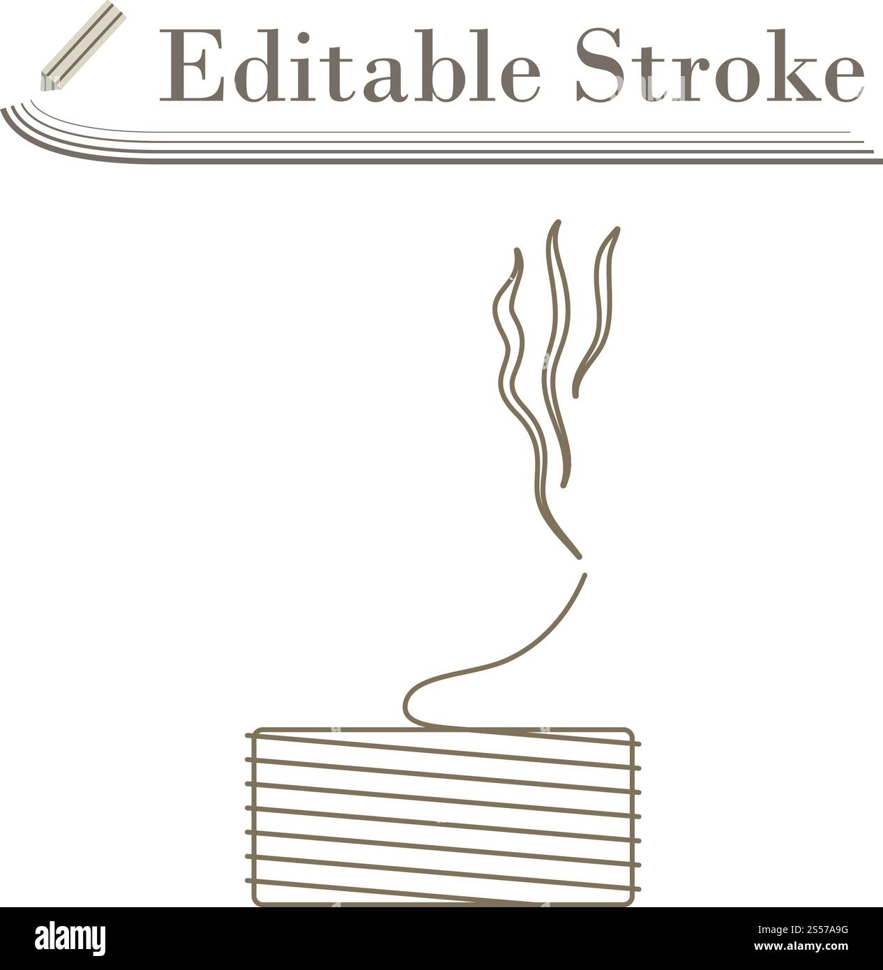 Solder Wire Icon. Editable Stroke Simple Design. Vector Illustration. Stock Vector