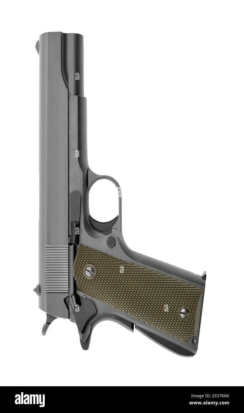 Pistol isolated on white background Stock Photo - Alamy