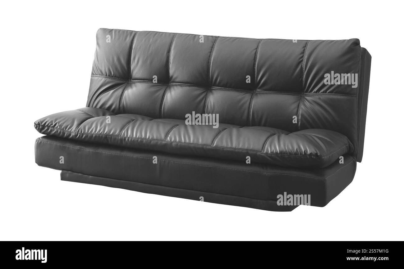black modern sofa isolated on white background. black modern sofa ...
