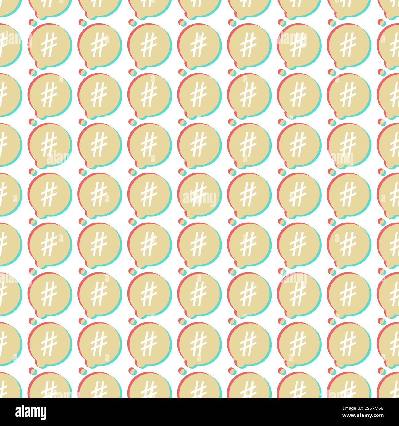 Icon set hashtag speech bubble seamless pattern background. Vector illustration. Icon hashtag seamless pattern Stock Vector